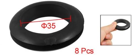 Sourcingmap Wire Protective Rubber 35mm Inner Dia Double Sided Grommet 8 Pcs, Black - Image 3