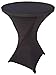 Goldstream Point Black 32 Inch Round x 43 Inch Tall Spandex Cocktail Tablecloth Folding Cover Stretch
