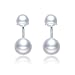 925 Sterling Silver Double Freshwater Cultured Pearl Hoop Earrings