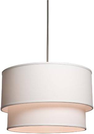 Artcraft Lighting Mercer Street Small Round Chandelier, Oat Meal with Oatmeal Linen Shade