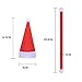 WXJ13 10 Pack Mini Christmas Santa Claus Hat and 10 Pack Mini Christmas Scarf for Christmas Silverware Holders, Candy Covers, Wine Bottle Decorations, Set of 20
