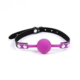 HOT TIME Sex Beginner Breathable Silicone Ball Gag for Bondage Restraints-1.57 inch