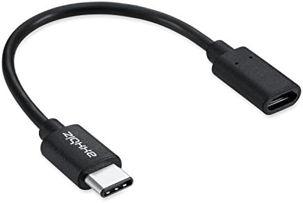 Axxbiz CableBiz-C005BN, USB 2.0 Type C Adapter - C Male to Micro Female - 0.5 Ft - 56K Resistor for Default USB Power - Black