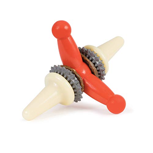 PetSafe Busy Buddy Jack - Treat Holding Dog Chew Toys - Helps Clean Teeth - Vanilla Scented Rubber for Strong Chewers - Treat Refills Included, Interactive Dog Toy Helps Keep Dogs Busy, Orange, Large