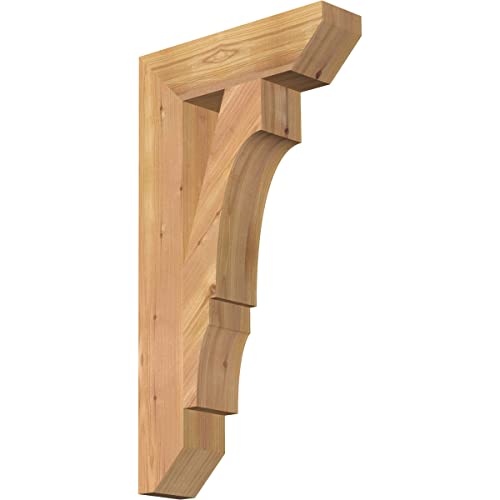 3 1/2"W x 14"D x 26"H Balboa Slat Smooth Bracket, Western Red Cedar
