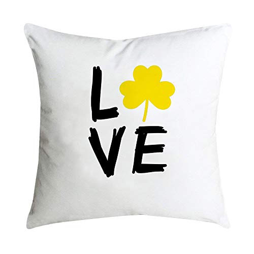 Outdoor Decorative Throw Pillow Covers Cushion Cases Home Decor Accent Square 18 x 18 Set of 4 for Couch Sofa,Geometric Yellow&Lemon Color - Thumbnail 3