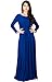 KOH KOH Plus Size Womens Long Full Sleeve Sleeves Flowy Empire Waist Fall Winter Modest Formal Floor Length Abaya Muslim Gown Gowns Maxi Dress Dresses, Cobalt/Royal Blue XL 14-16