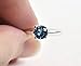 6mm London Blue Topaz and Argentium Sterling Silver Ring - Blue Gemstone Prong Ring