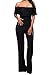 Rokiney Women's Sexy Off Shoulder High Waist Wide Leg Jumpsuits Rompers Pants