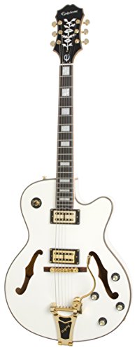 Epiphone EMPEROR SWINGSTER Hollow Body Electric Guitar with Bigsbby Tremelo and  pickup switching, Pearl White