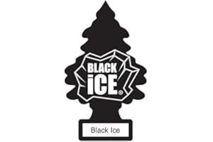 AHSR PRODUCTS LittIe Trees Car Freshener, Black Ice Scent, 10-Pack