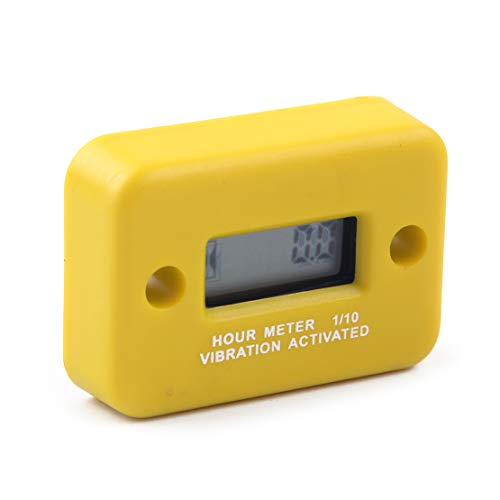 CITALL Digital Vibration Hour Meter Fit For Motors ATV Snowmobile Boat Stroke Engine Generator - YELLOW