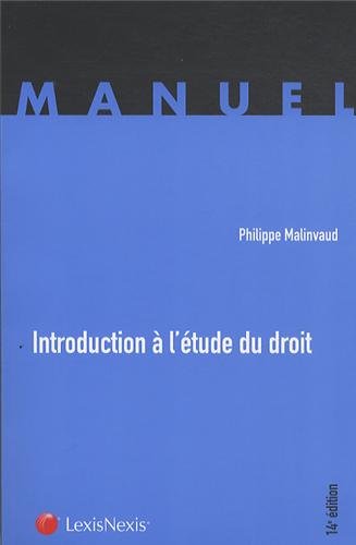 Introduction à l'étude du droit