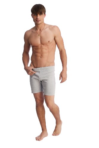 4-rth Fusion Gym Short-Heather Grey-S