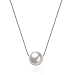 HMILYDYK Women Necklace Genuine 925 Sterling Silver Handmade Big Cultured Freshwater White Pearl Pendant Chain
