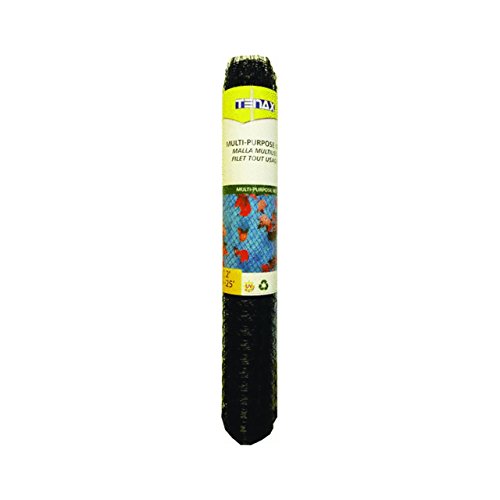 Tenax Multi-Purpose Netting - Black Plastic Mesh Netting - 2' x 25' - Polyethyl…