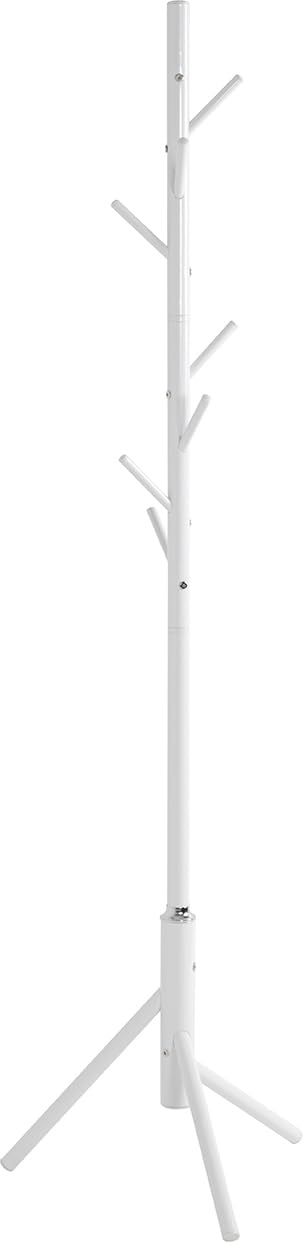 HAKU Coat rack, Clothes rack, Standing coat rack white, Metal - Dim.: H 173 x Ø 48 cm, Style: Traditional