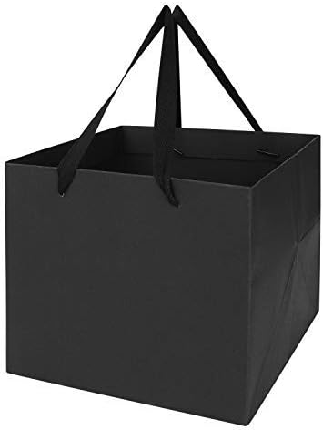 10Pcs Paper Party Bags Gift Tote Kraft Bag with Handles Toy Goody Favor Treat Bag for Birthday Wedding Baby Shower Halloween Christmas Party Supplies Square Bag