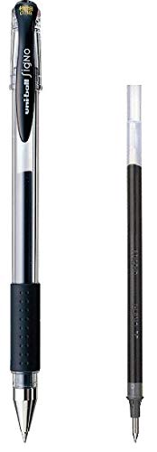 Bundle - Signo - uni Ballpoint Pen - UM-151 & UMR-1 Refill - 0.38 mm - Black