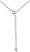 GlitterLounge Horizontal Bar Pendant Necklace .925 Sterling Silver CZ Silver Link Chain 16