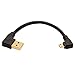 BSHTU Gold Plated USB 2.0 A Left Angle to Micro B Right Angled Cable Data Sync and Charge Cable (Right)