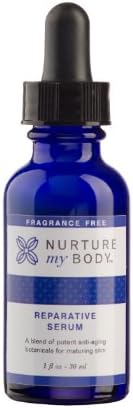 Nurture My Body Organic Reparative Serum for Anti-Aging and Repairing Fine Lines - Fragrance Free - With Essential Oils - Perfect for Dry, Mature Skin