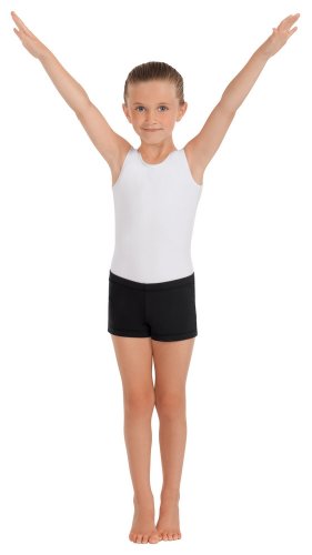 Eurotard Girls Booty Shorts, Black, Large