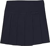 French Toast School Uniform Girls Pleated Scooter with Grosgrain Ribbon, Navy, 6