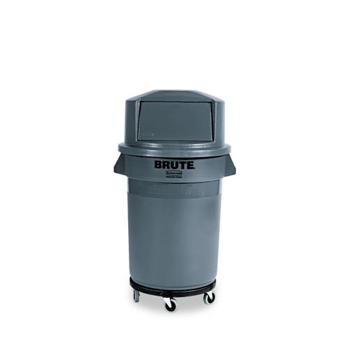 Rubbermaid Commercial 264000BK Brute Round Twist On/Off Dolly 250lb Capacity 18dia x 6 5/8h Black - Thumbnail 2