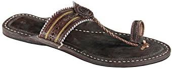 eKolhapuri Dark brown color authentic handmade genuine leather kolhapuri ladies sandal