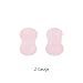 Pair of Double Flare Genuine Rose Quartz Stone Organic Ear Plugs 10G-1
