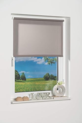 K-home Klemmfix Mini Roller Blind, Grey Daylight W 35 x H 150 cm