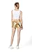 POSHDIVAH Metallic Shorts for Women Hot Sparkly Shiny Shorts with Elastic Drawstring