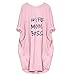 TOOPOOT Women Dress  Summer Leisure Long Sleeve Printed Letter Short Mini Dress Pinkthumb 2