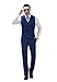 POSHAWN Men's Slim Fit Peak Lapel Three Piece Suit Set