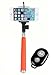 UFCIT Extendable Selfie Handheld Stick Monopod with Adjustable Phone Holder and Bluetooth Wireless Remote Shutter for iPhone Samsung and other system over IOS 6.0 and Android 4.2.2 Smartphones (New Orange with Shutter)
