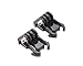 2 Pcs Horizontal Surface Quick Release Buckle Mount for GoPro Hero 1, Hero 2, Hero 3, Hero 3+, Hero 3 Plus, Hero 4 Camera - Black
