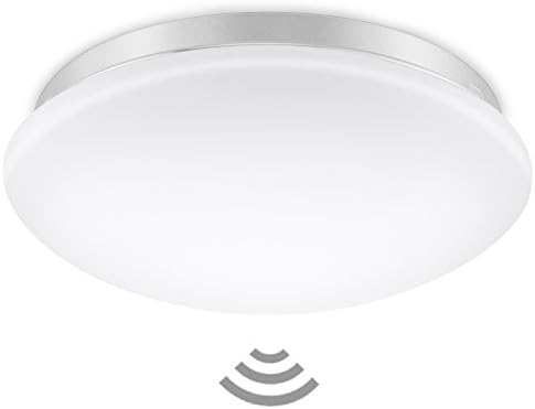 Elrigs 10-Inch LED Motion Sensor Ceiling/ Wall Light, Motion Sensitivity, Time and Twilight Setting Adjustable,12W (100W Equivalent), Daylight (6000K)