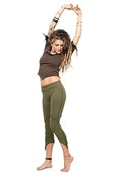Street Habit Leggings Pixie para dama Pantalones capri puntiagudos de algodón orgánico Detalle de corte