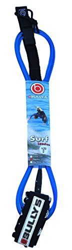 Bully's Regular Surfboard Leash - Choice of Size and Color (Blue, 8')