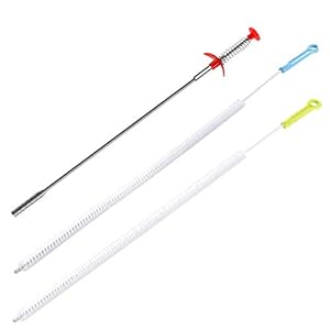 SENHAI 2 rioolafvoerborstel, 71 cm, met 1 afvoerslangvijzels, buigbare afvoerontlasting haarvanger klompverwijderaar…