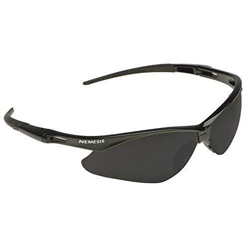 Jackson Safety V30 Nemesis Safety Glasses 25688 (3000356), Smoke Mirror with Black Frame, 12 Pairs/Case