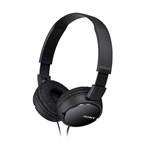 Sony MDR-ZX110 Opvouwbare Koptelefoon, met Uitstekend Geluid met 30 mm Driver, Zwart