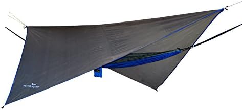 Hammock Camp - Easy Set Up Portable Hammock Rain Fly Tarp Shelter - Quality Lightweight Waterproof Tent Polyester - Perfect Cover While Backpacking Outdoors Camping and Hiking
