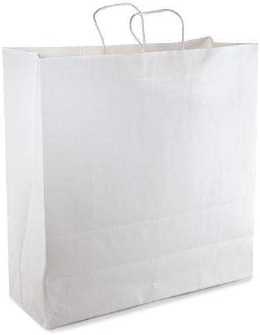 White Paper Bag with Handle 18 x 7 x 19-24/pack…