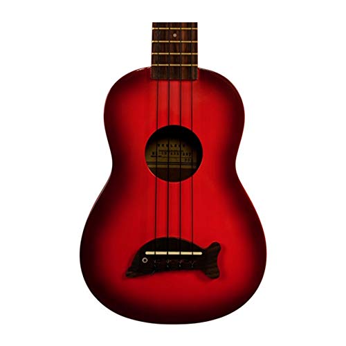 Kala MK-SD/RDBRST Makala Dolphin Soprano Ukulele Red Burst Gloss w/ Axcessables UB-S Gig Bag and Polishing Cloth