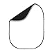 Fovitec - 1x 5'x6.5' Black/White Double-Sided Pop-Out Muslin Backdrop - [Collapsible Background][Matte Finish][Bag Included][Spring Loop Design] primary