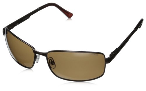 Polaroid P4416S Polarized Rectangular Sunglasses,Brown & Dark Brown Polarized,63 mm