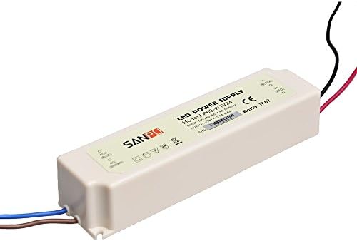 SMPS 2A 24V Power Supply Unit 60W Waterproof LED Driver IP67 110V AC to 24VDC Switching Mode Lighting Transformers White (SANPU LP60-W1V24)