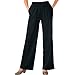 Woman Within Women's Plus Size Petite 7-Day Knit Wide Leg Pant - Black, 1X